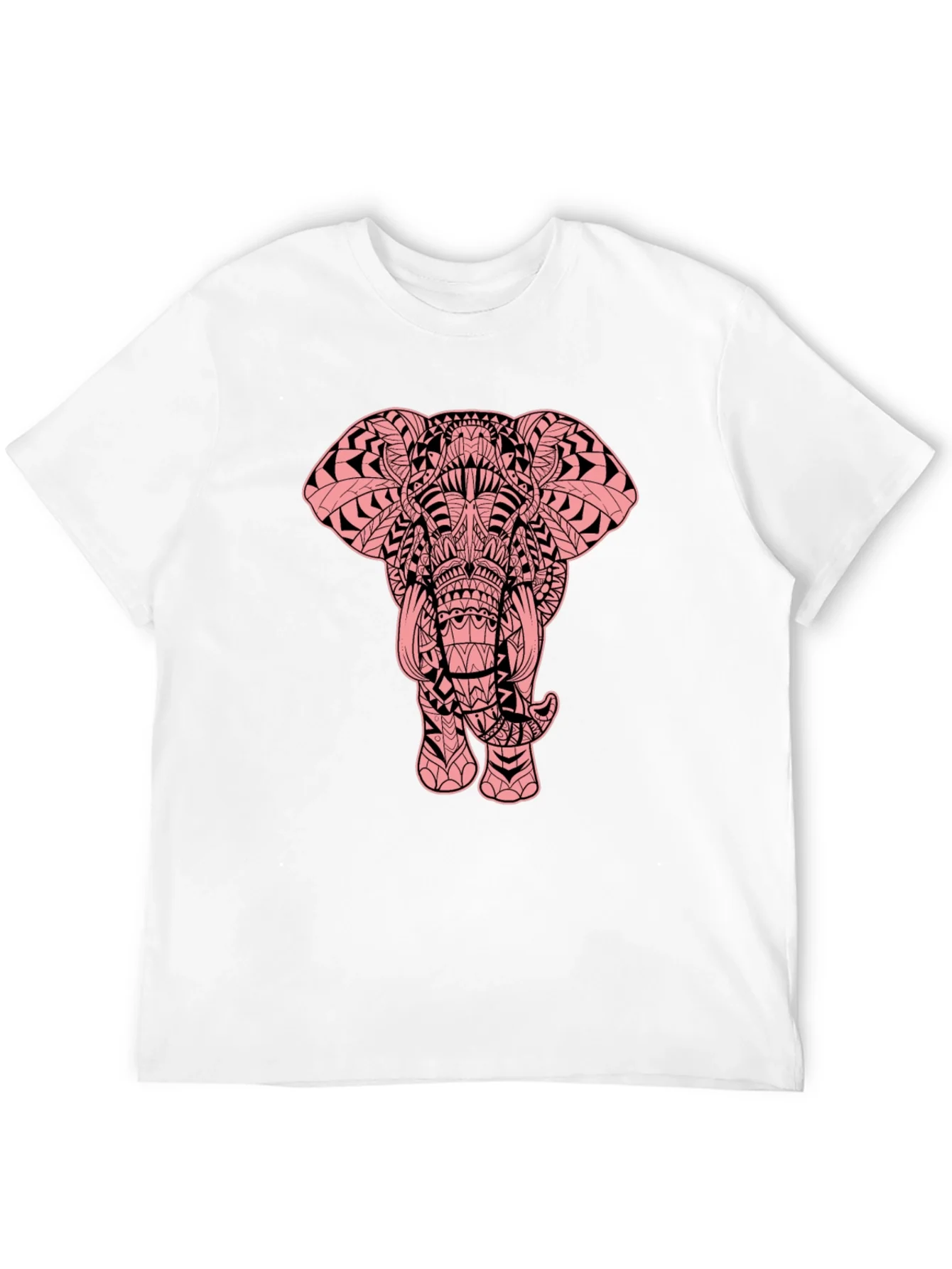 Elephant Graphic Print Black Tee