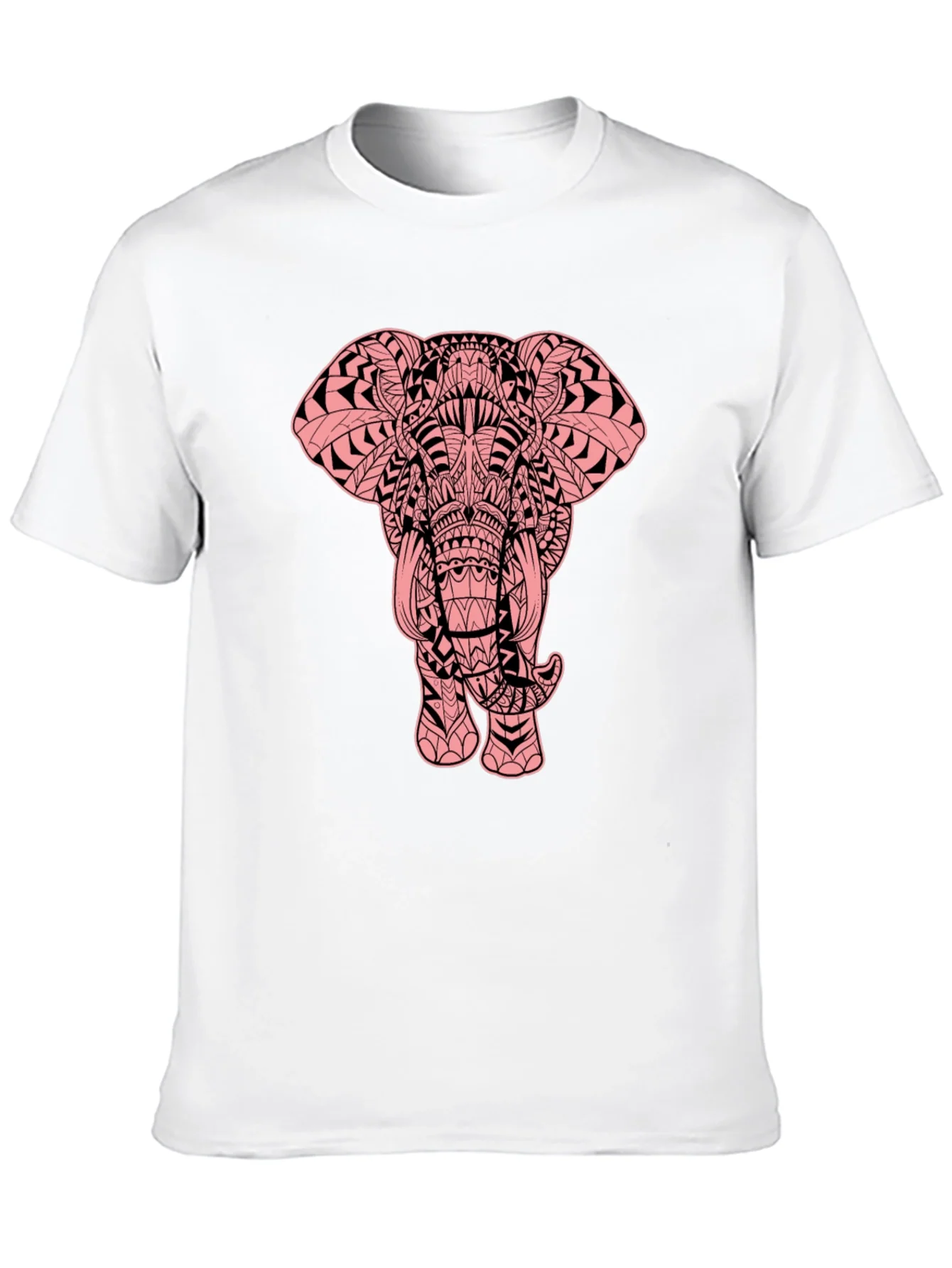 Elephant Graphic Print Black Tee