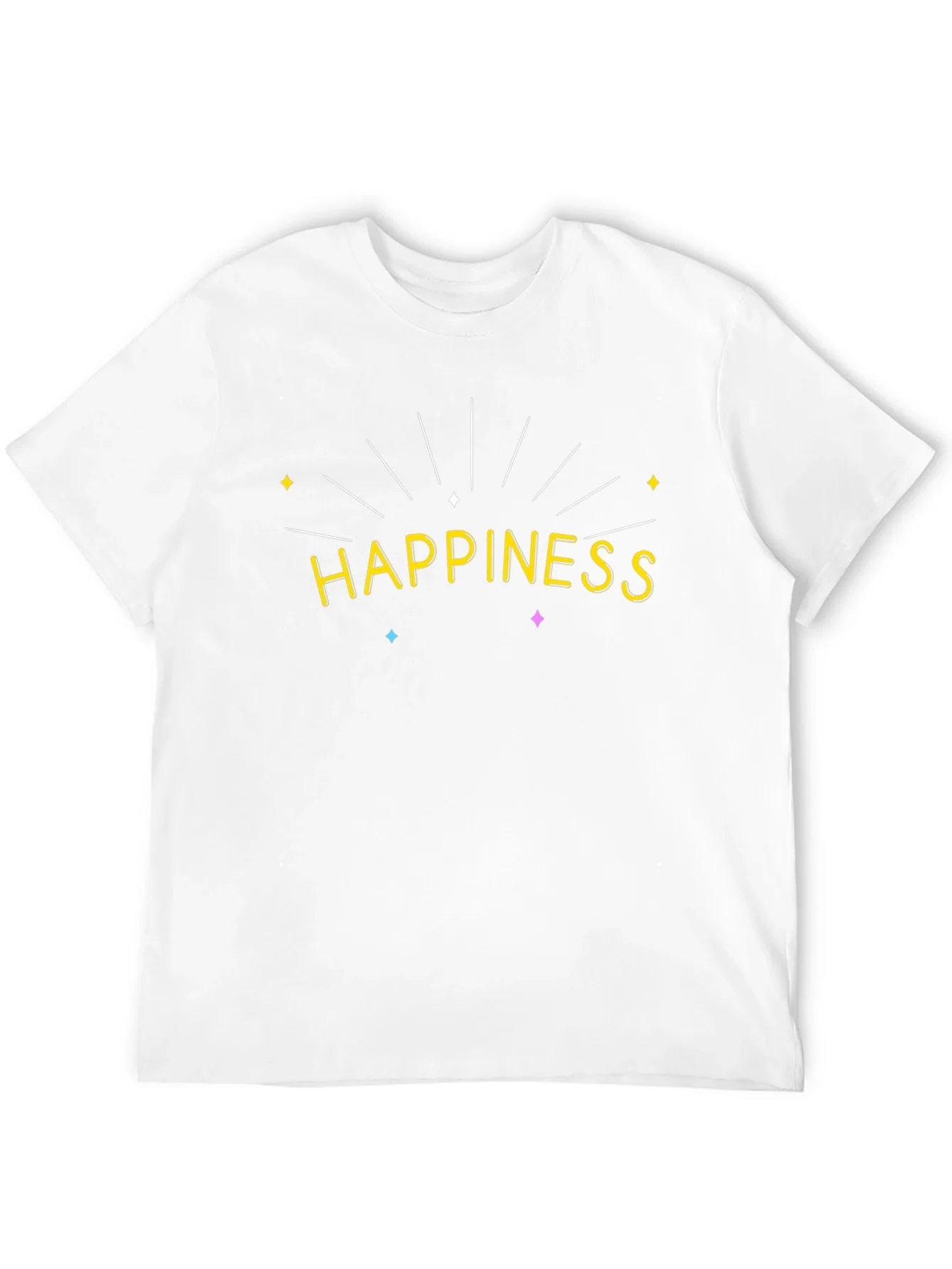 Happiness Graphic Black T-Shirt