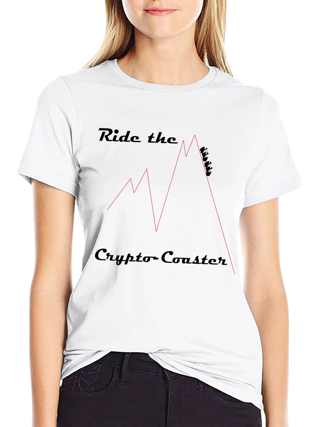 Ride the Crypto Coaster Graphic Tee - Black