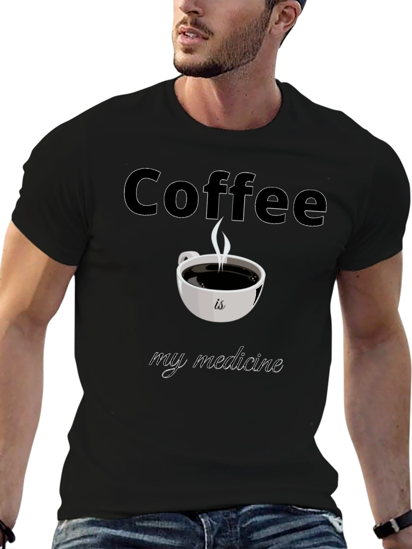 Coffee is My Medicine T-Shirt - Black