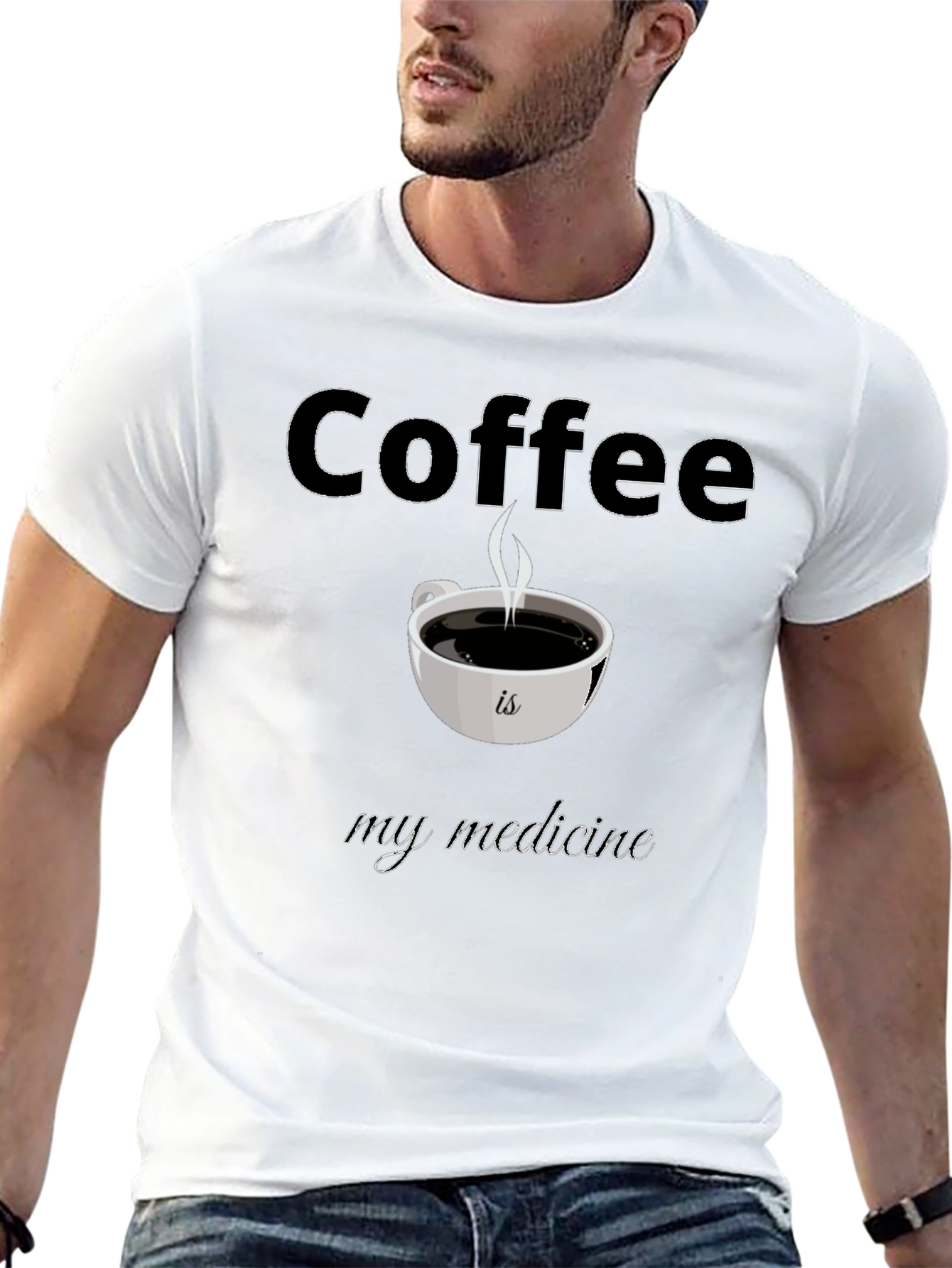 Coffee is My Medicine T-Shirt - Black