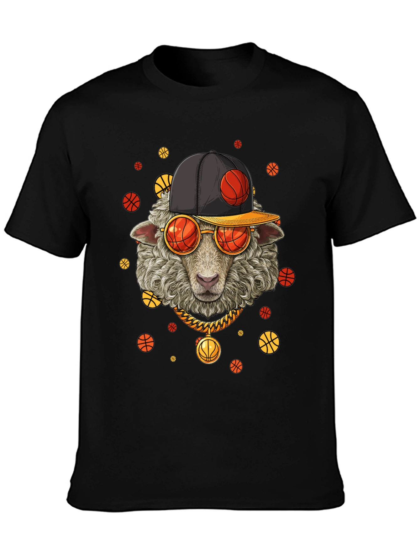 Basketball Sheep Graphic T-Shirt