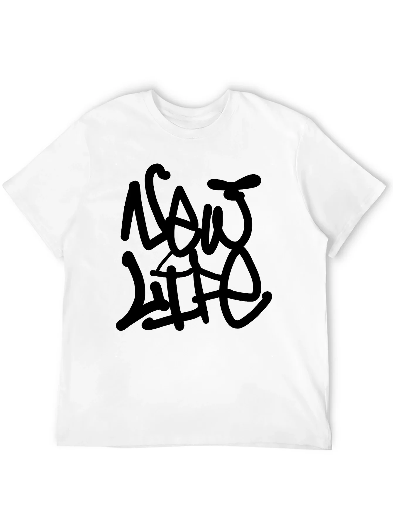 Mens Now Life Black Graphic T-Shirt
