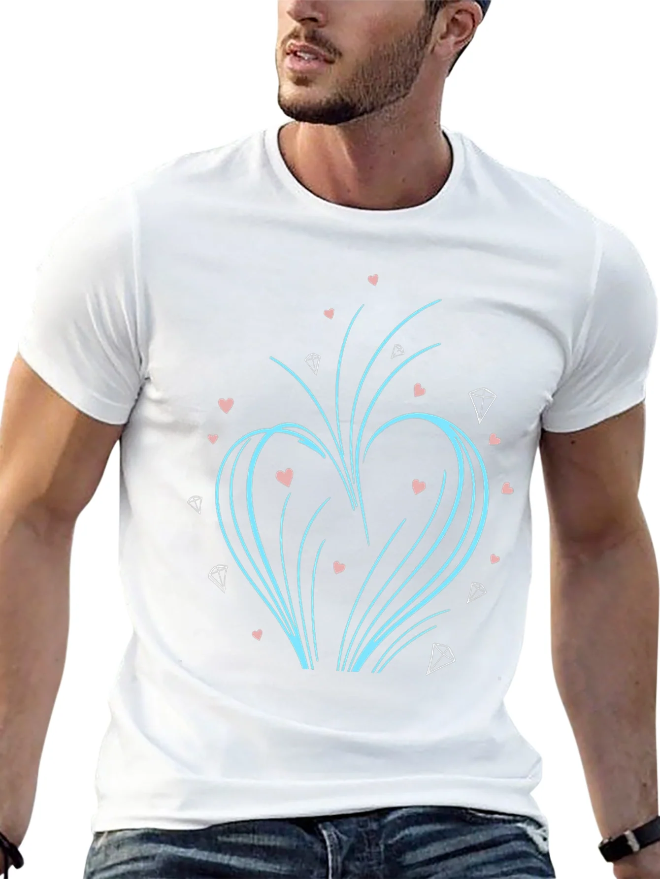 Stylish Heart Sparkle Tee