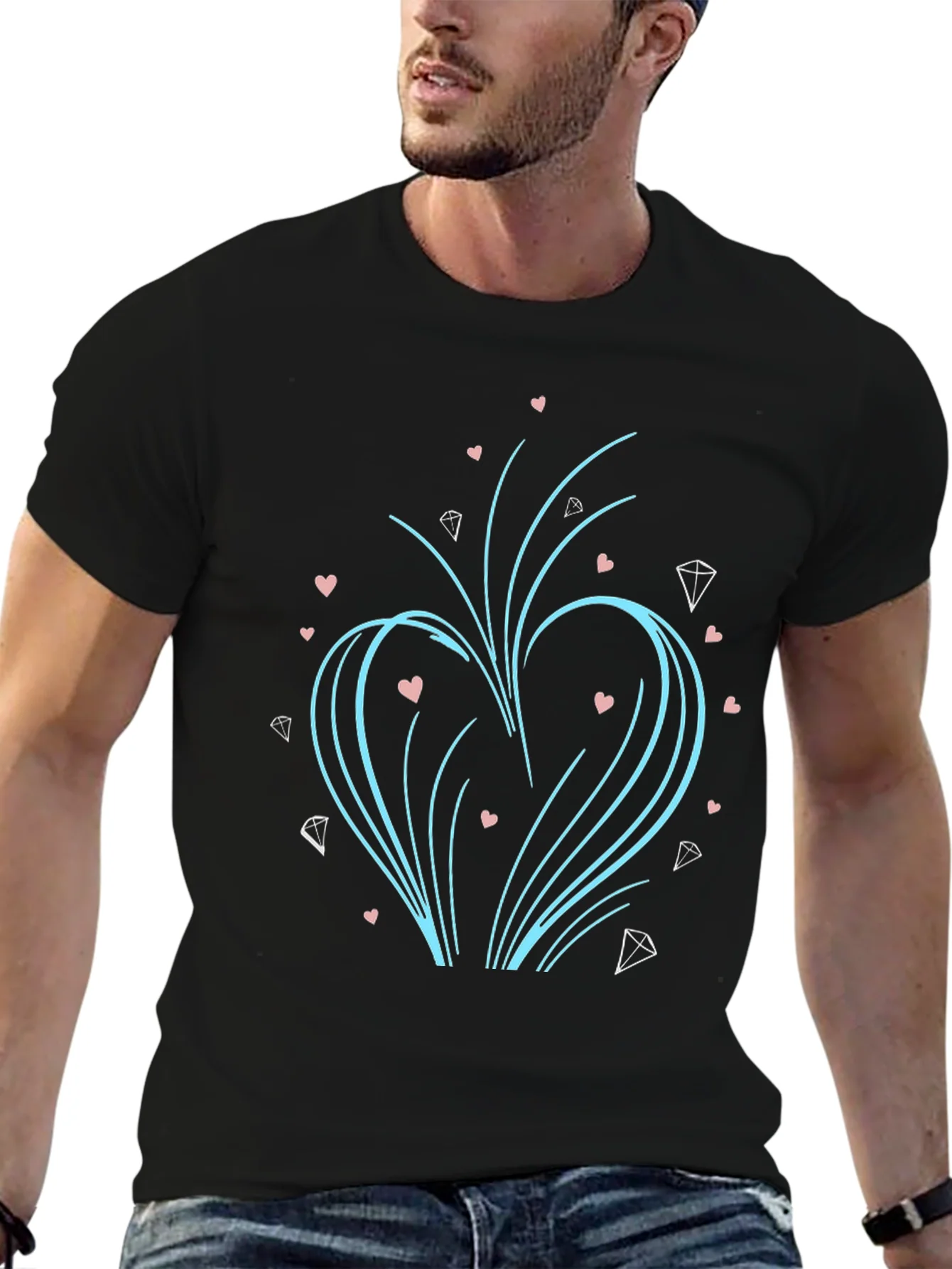 Stylish Heart Sparkle Tee