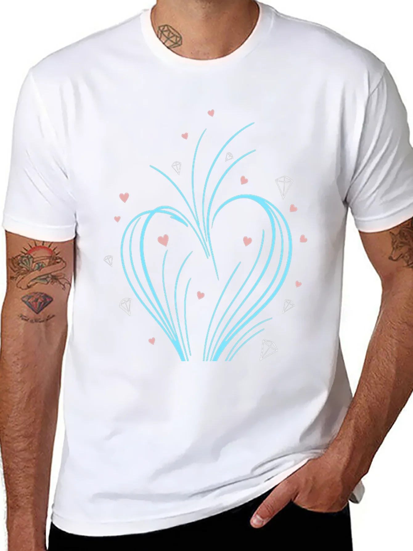 Stylish Heart Sparkle Tee