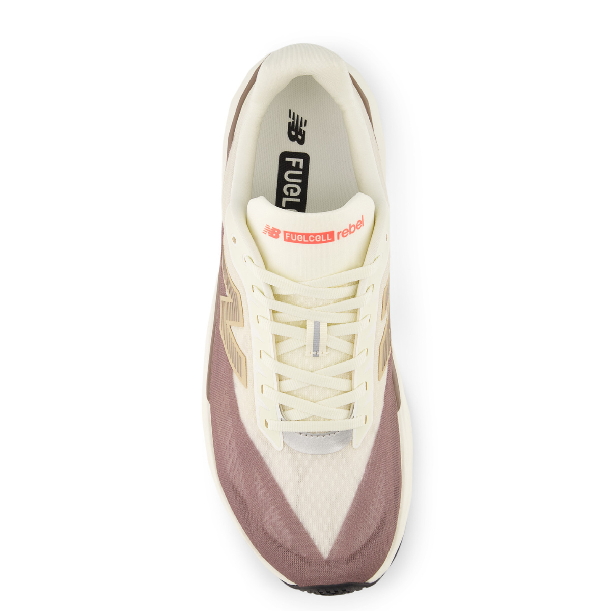 New Balance Men's FuelCell Rebel v5 in Angora with Earth Shadow and Sea Salt