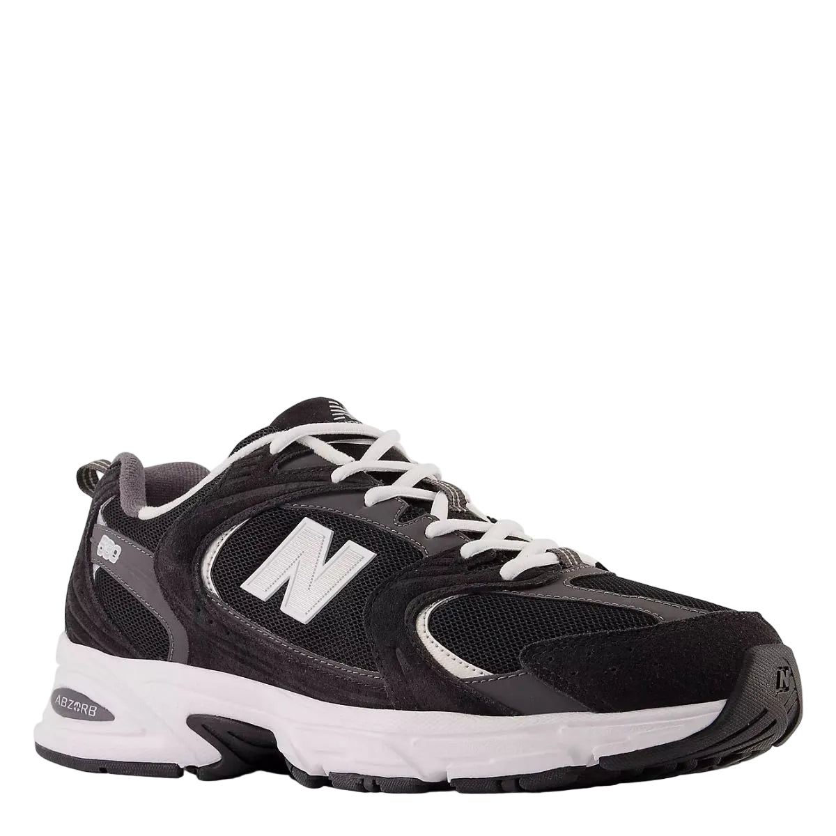 New Balance 530 in Black with Magnet and Silver Metallic
