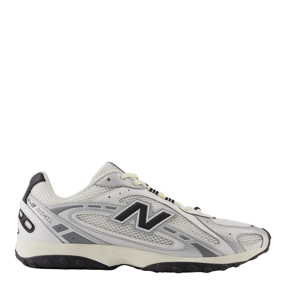 New Balance 204L in Silver Metallic with Black