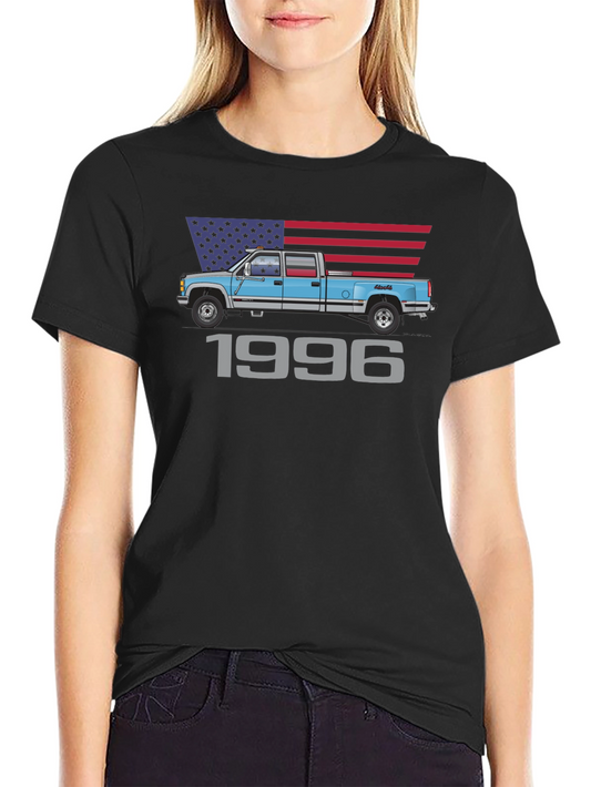 1996 Truck American Flag Graphic T-Shirt