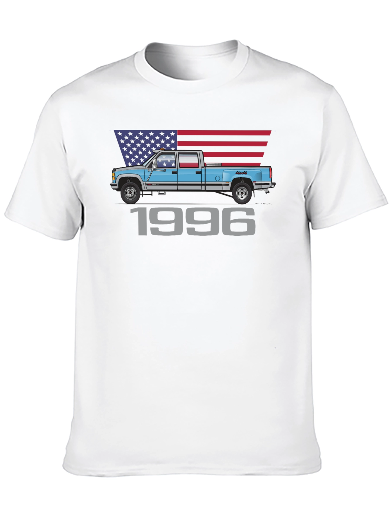 1996 Truck American Flag Graphic T-Shirt