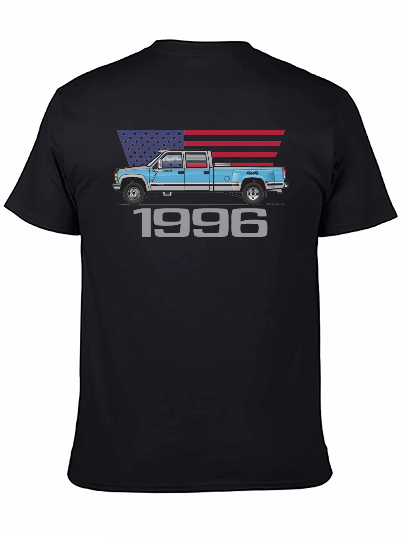 1996 Truck American Flag Graphic T-Shirt