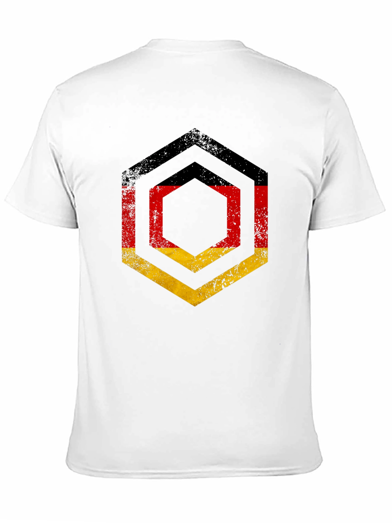German Flag Hexagon Graphic T-Shirt