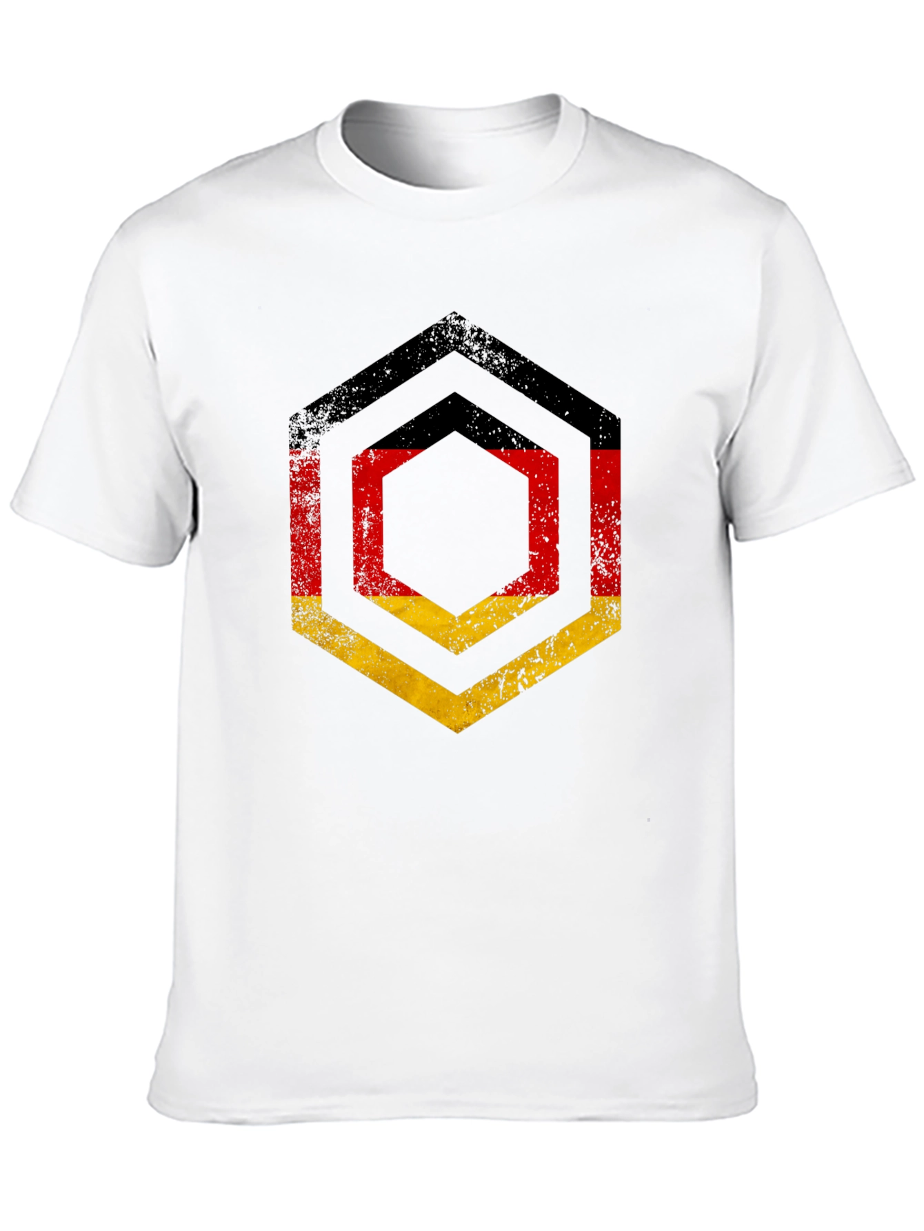 German Flag Hexagon Graphic T-Shirt
