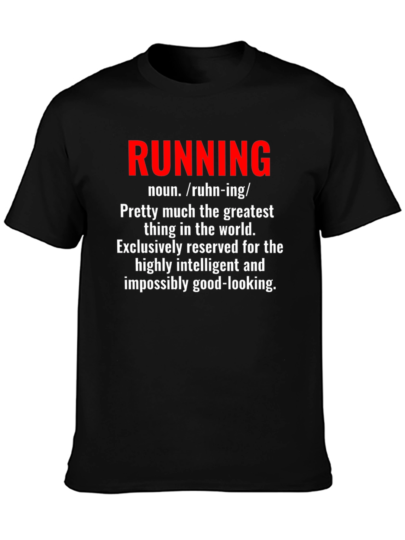 Running Definition Black Graphic Tee