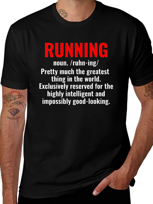 Running Definition Black Graphic Tee