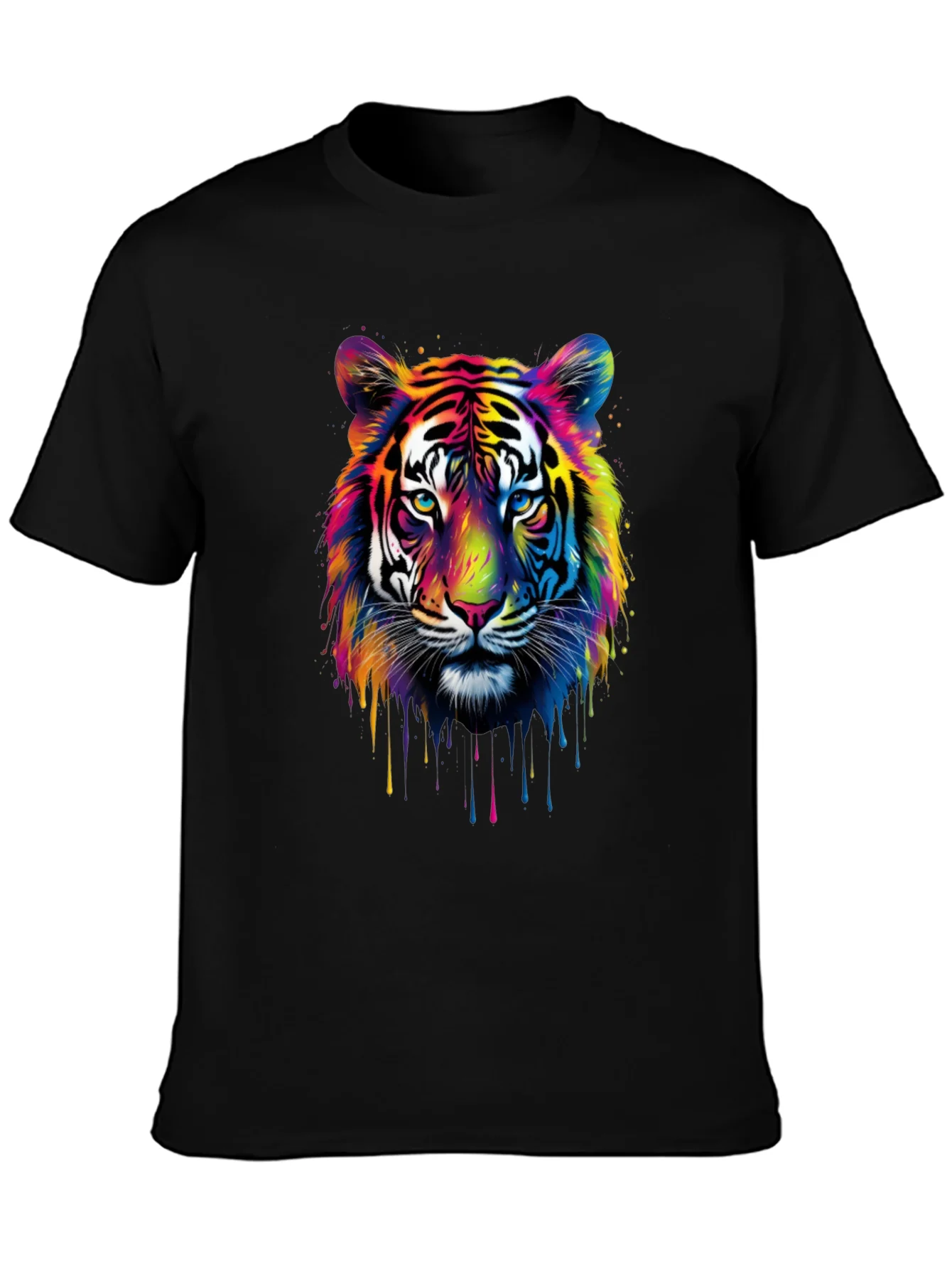 Colorful Tiger Graphic T-Shirt