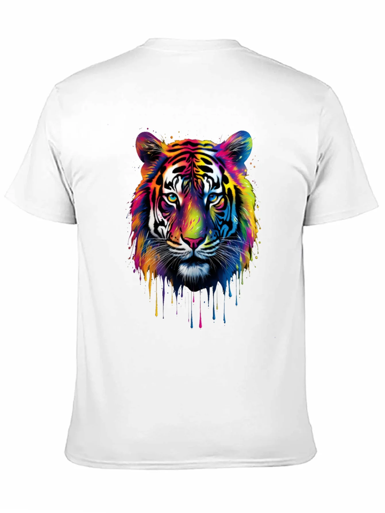 Colorful Tiger Graphic T-Shirt