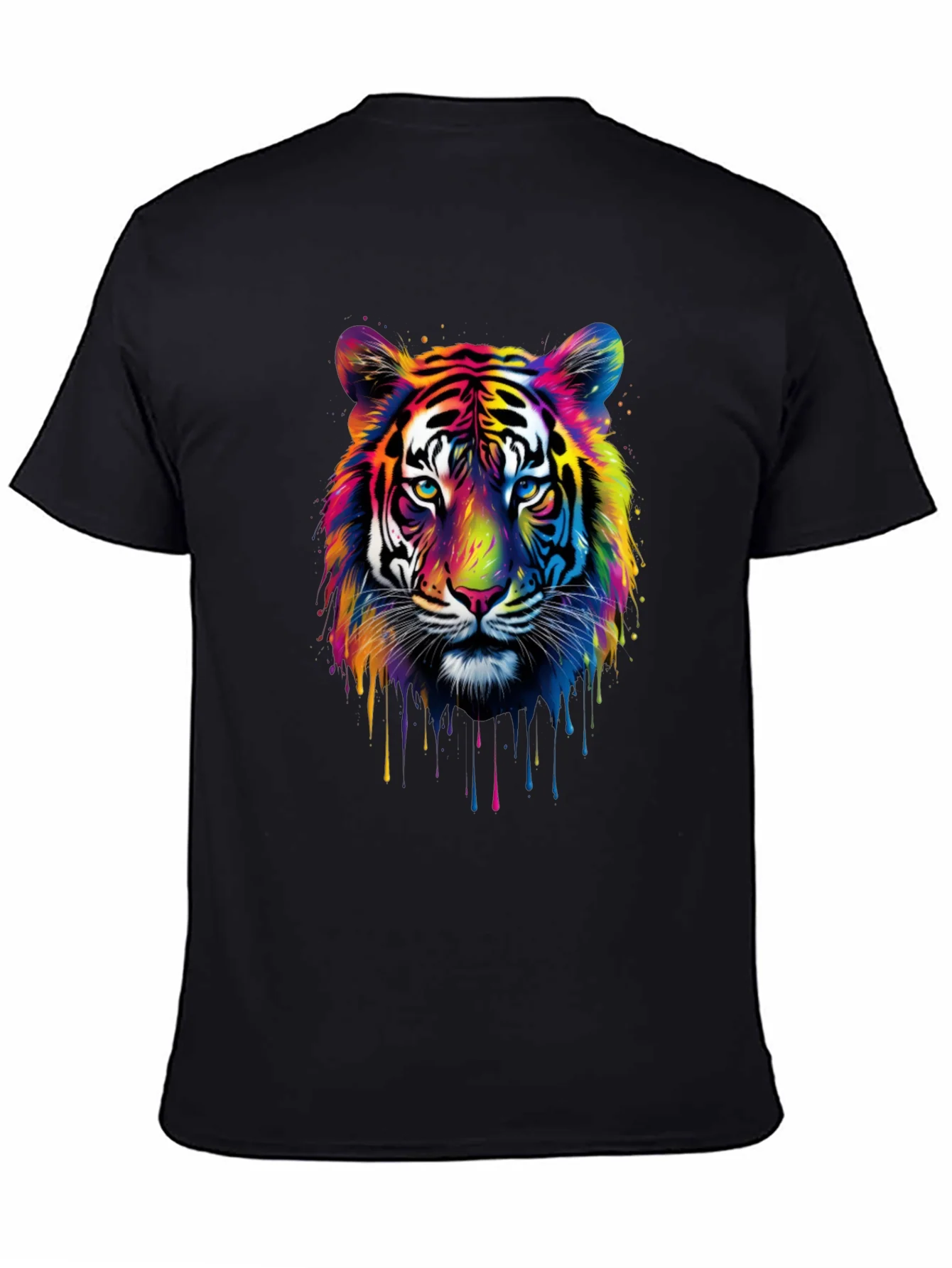 Colorful Tiger Graphic T-Shirt