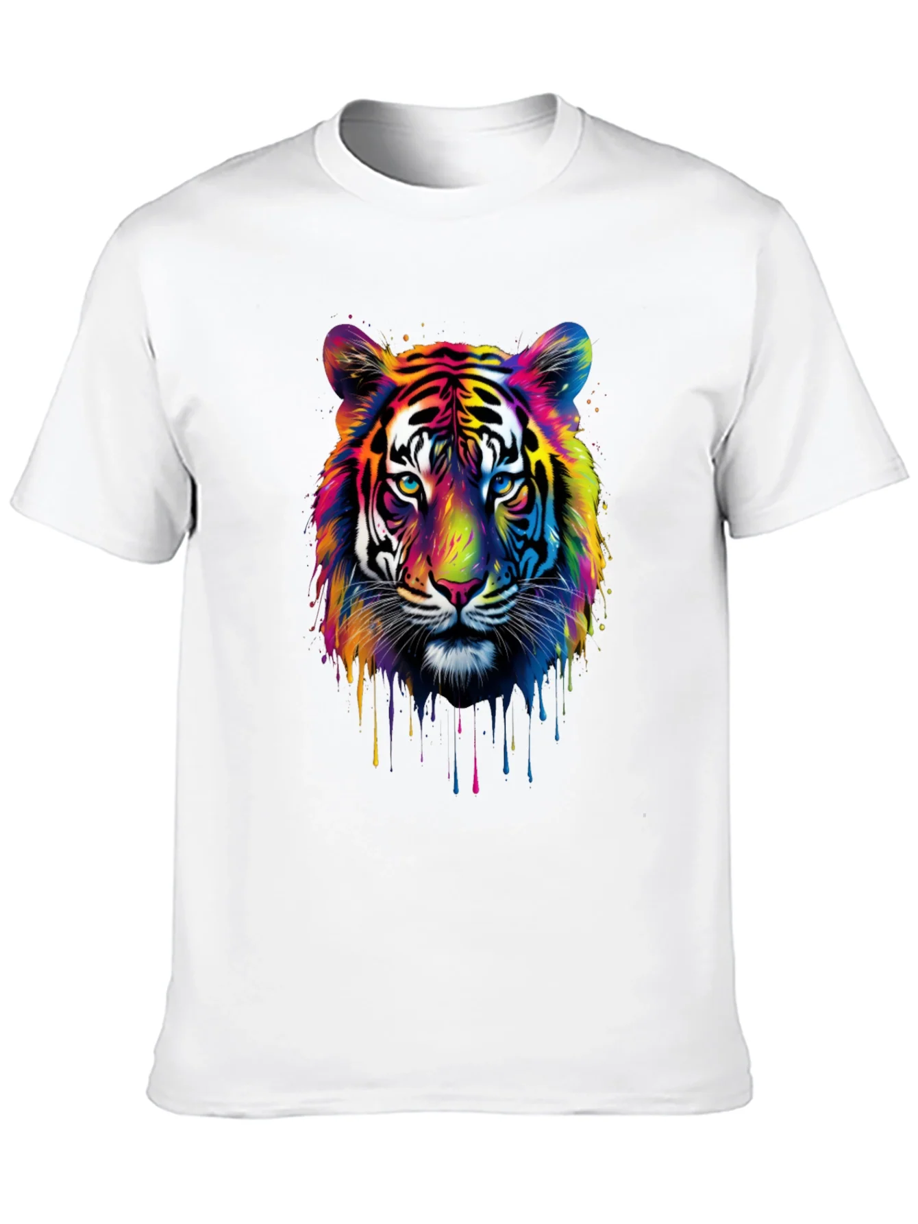 Colorful Tiger Graphic T-Shirt