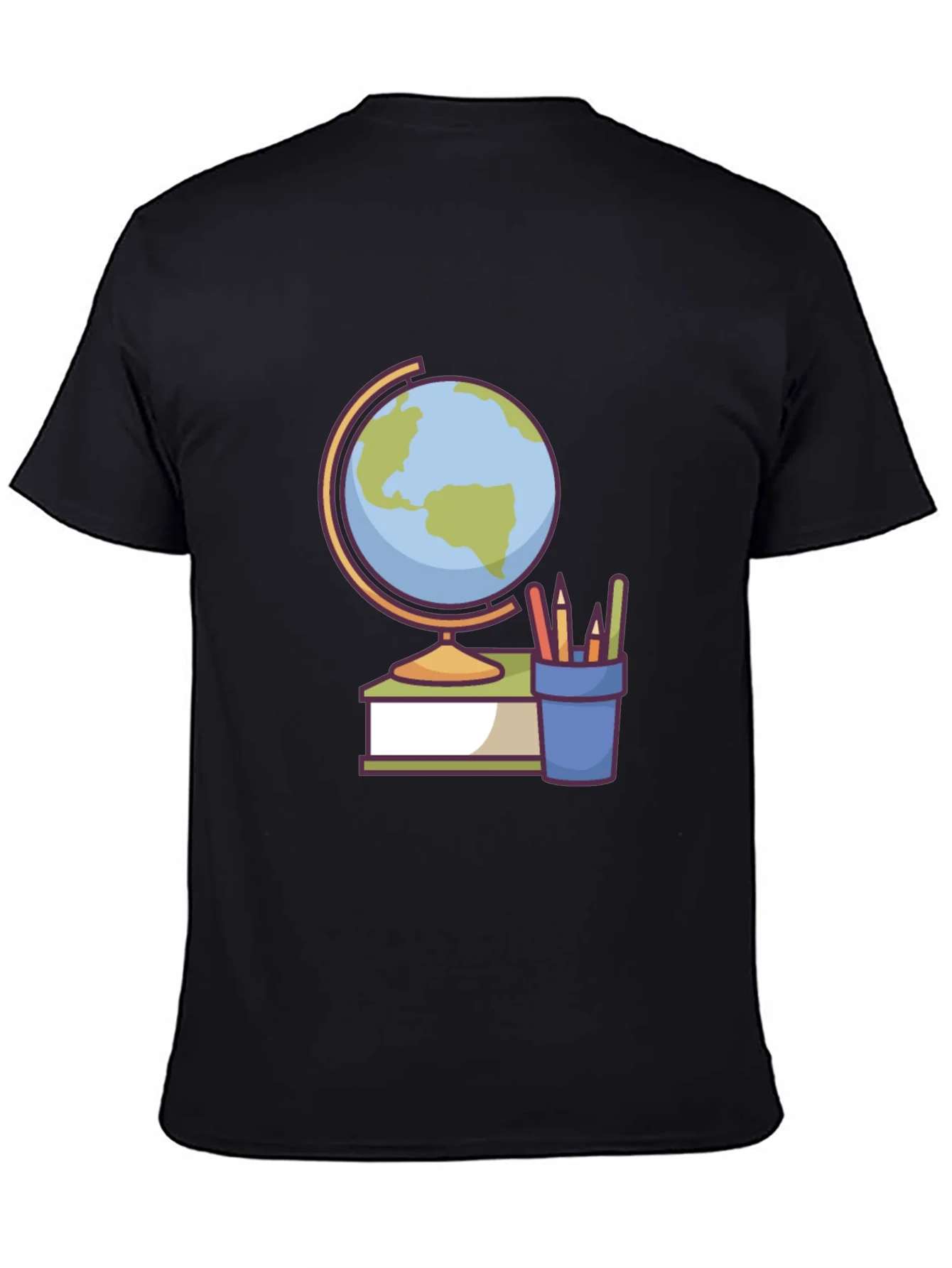 Globe and School Supplies Graphic Tee