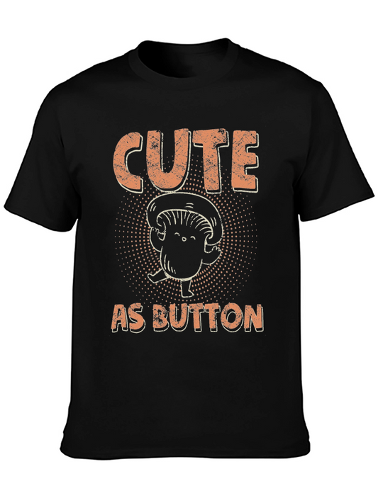 Cute as Button Mushroom Graphic Tee