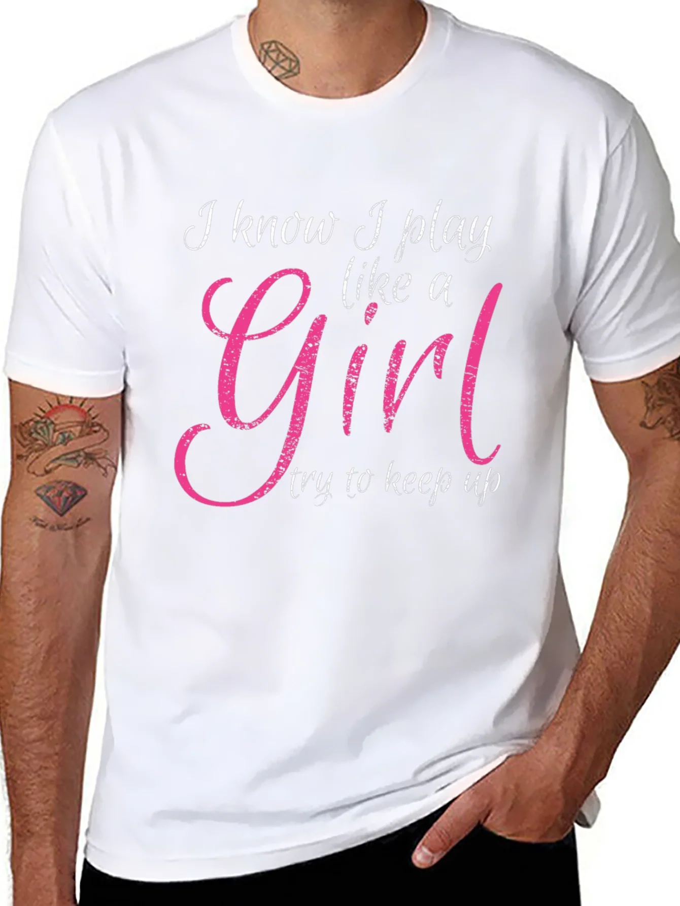 I Play Like A Girl T-Shirt - Black