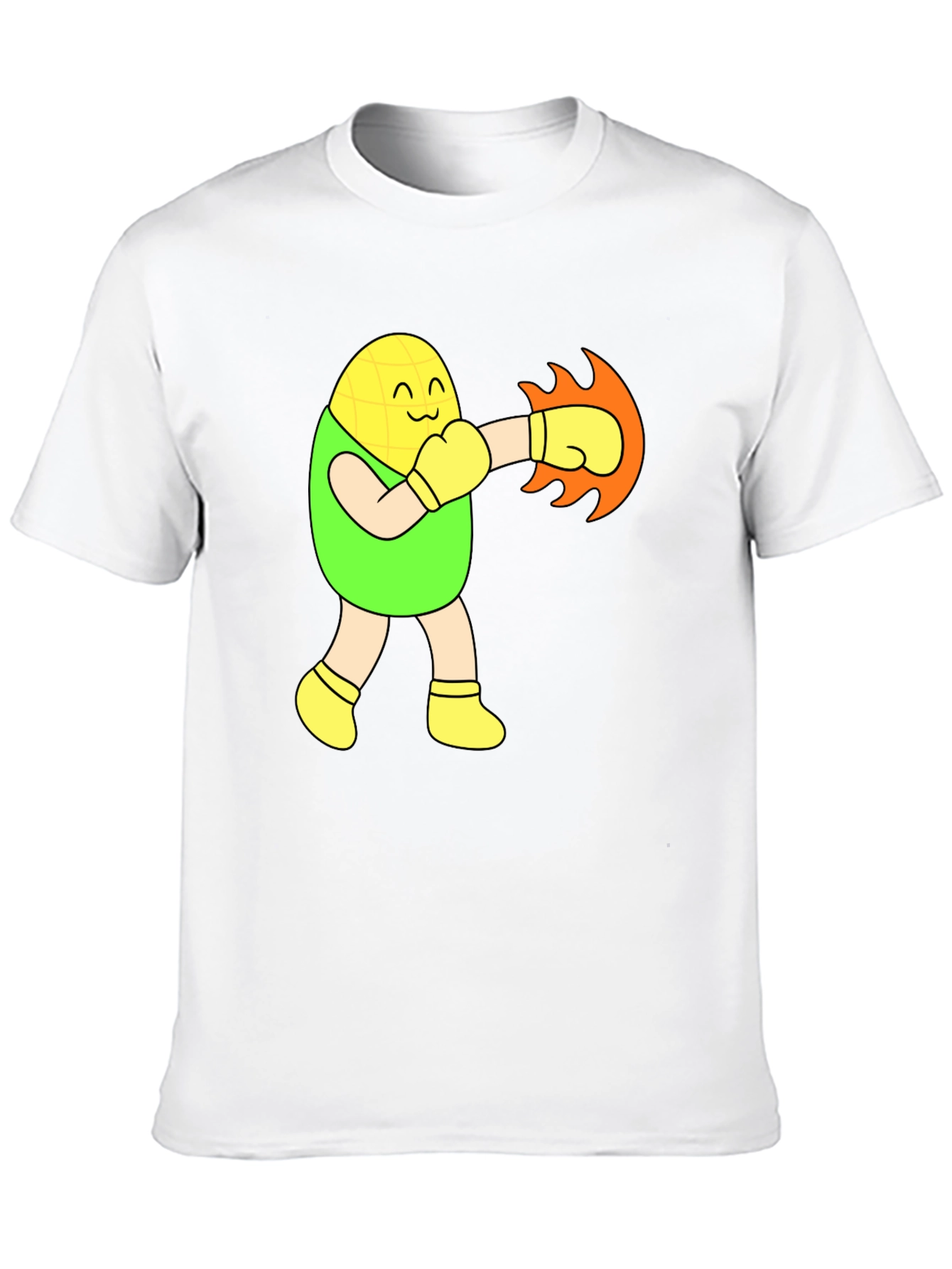 Funny Corn Boxer Black T-Shirt