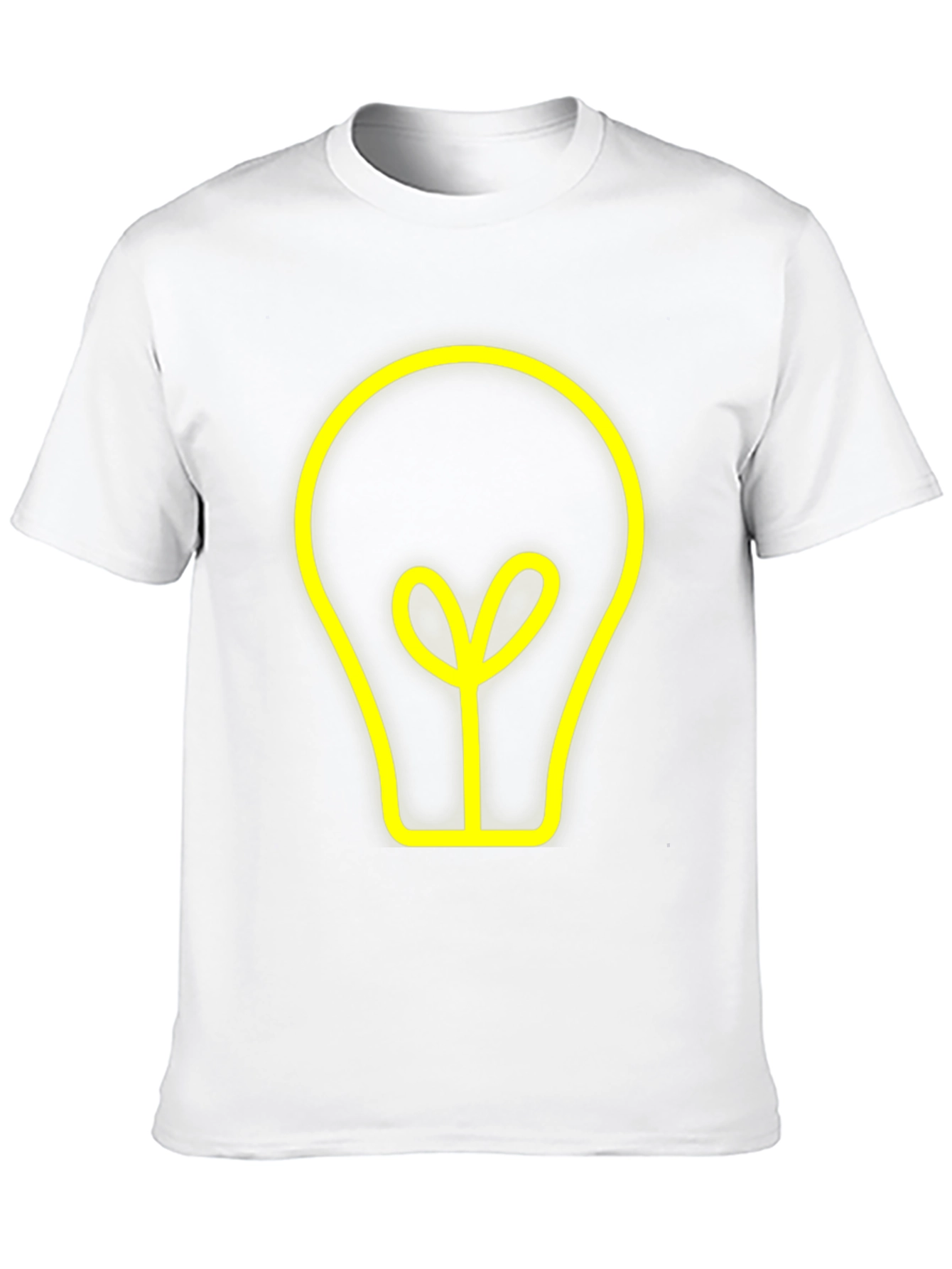 Idea Bulb Graphic Tee - Stylish Black Cotton T-Shirt