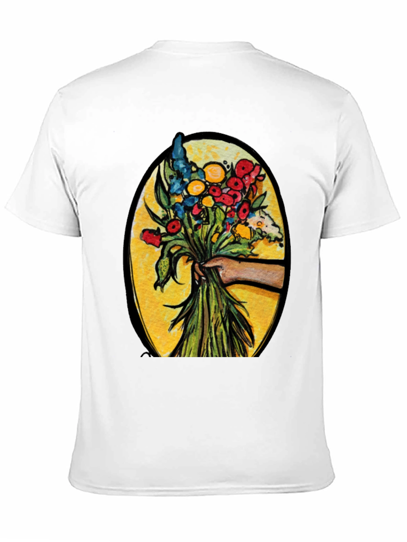 Floral Bouquet Graphic T-Shirt - Artistic Design