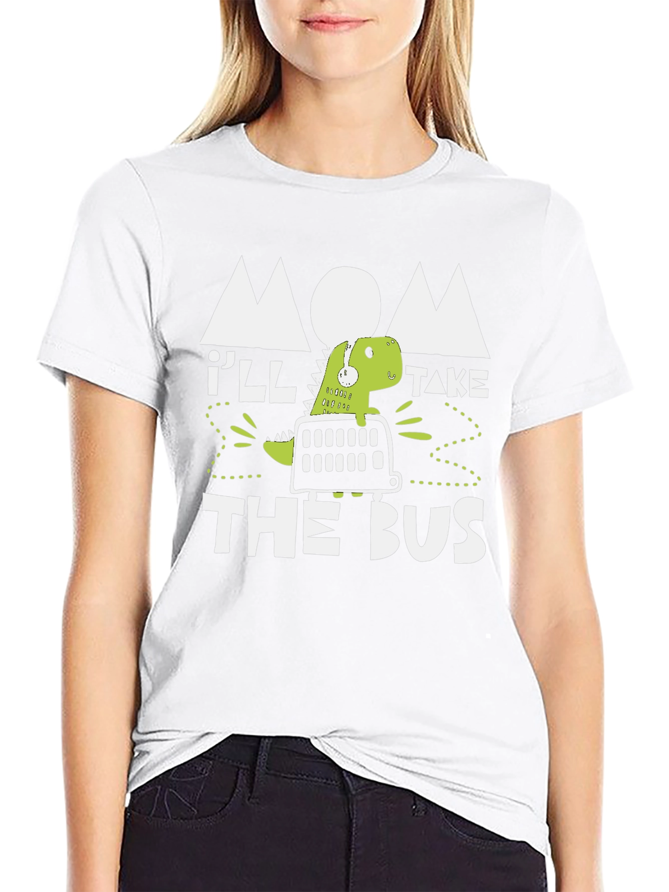 Mom Ill Take the Bus Dino T-Shirt