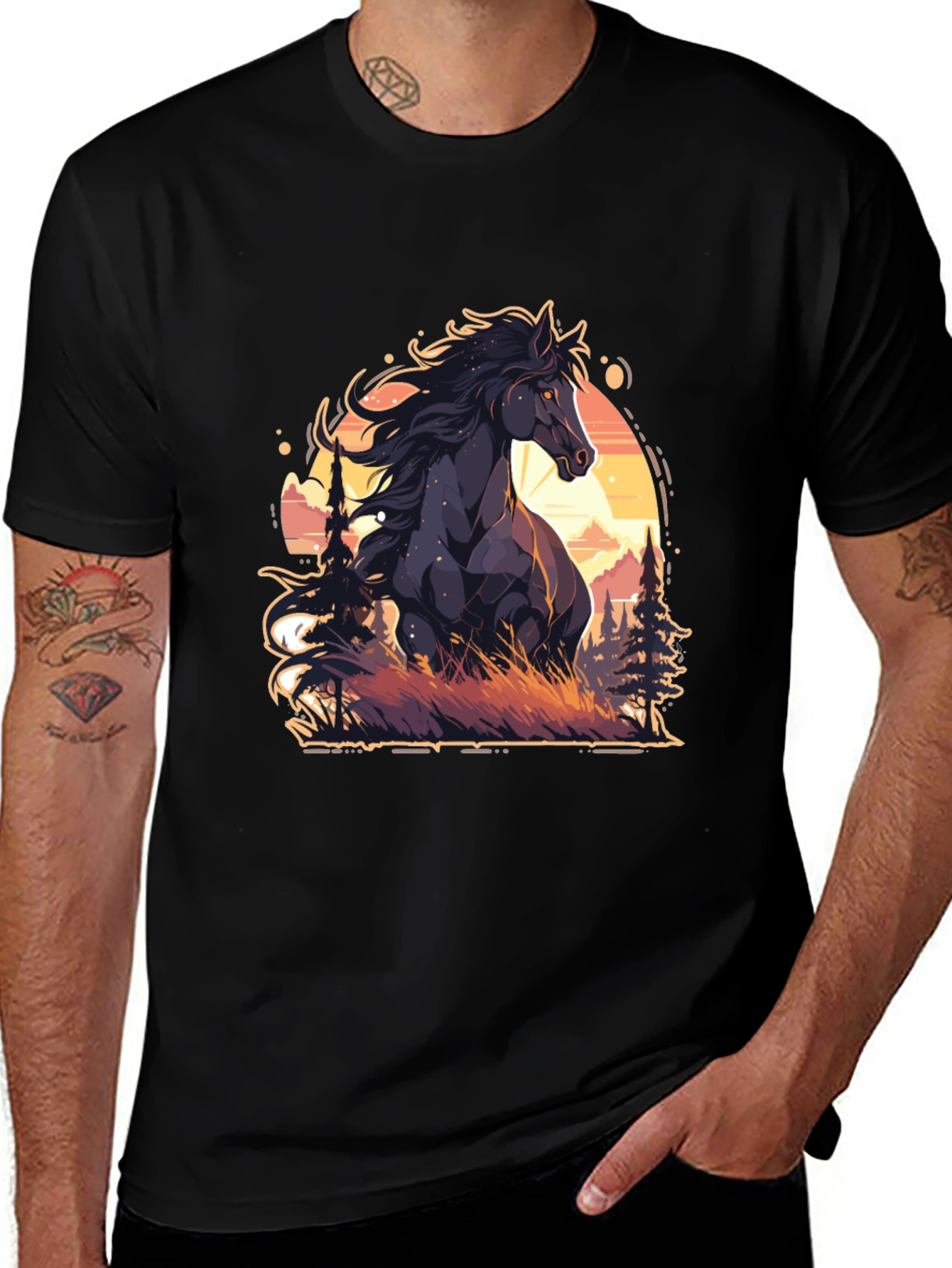 Black Horse Graphic Tee
