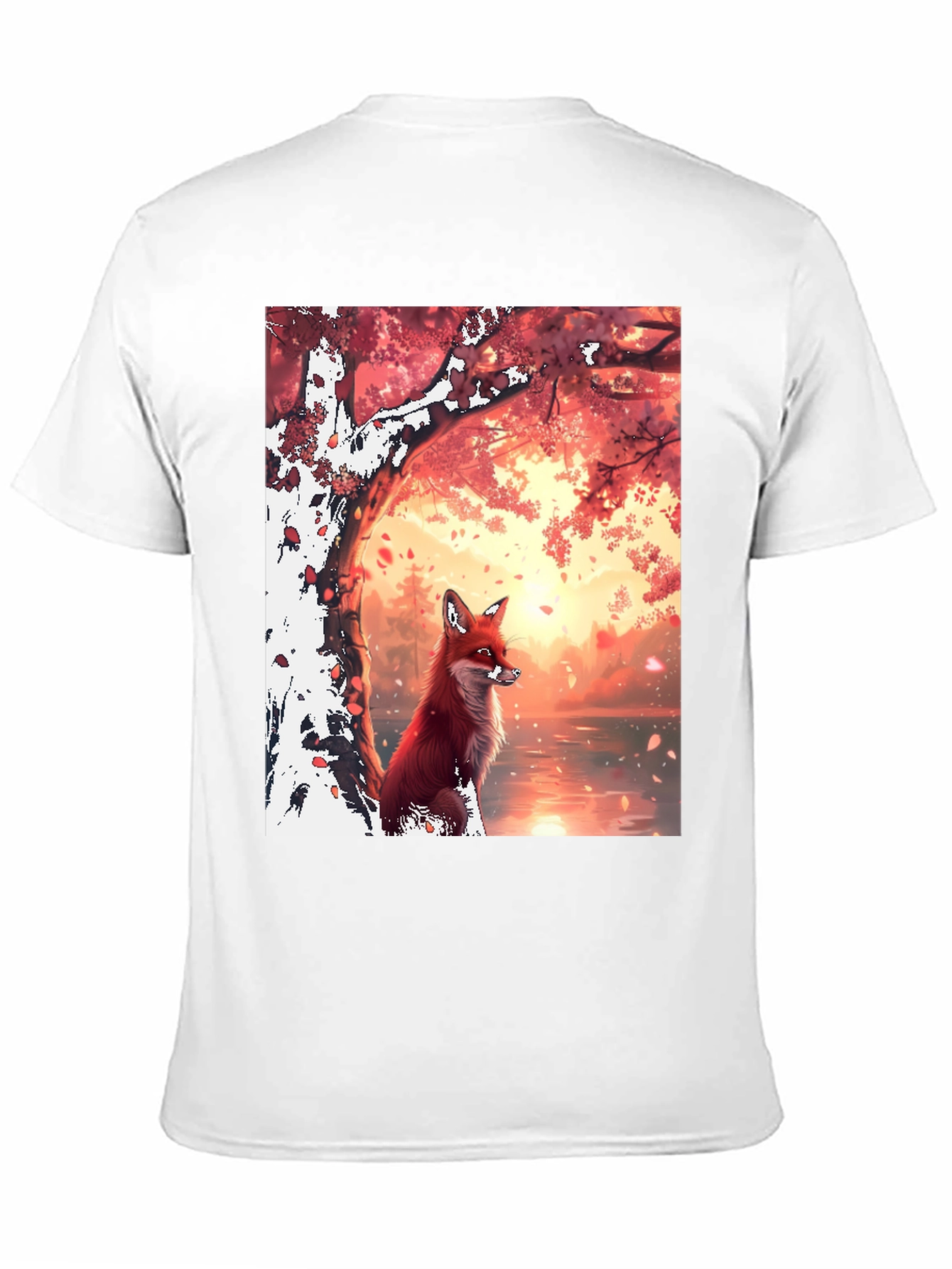Fox in Autumn Scene Graphic Tee