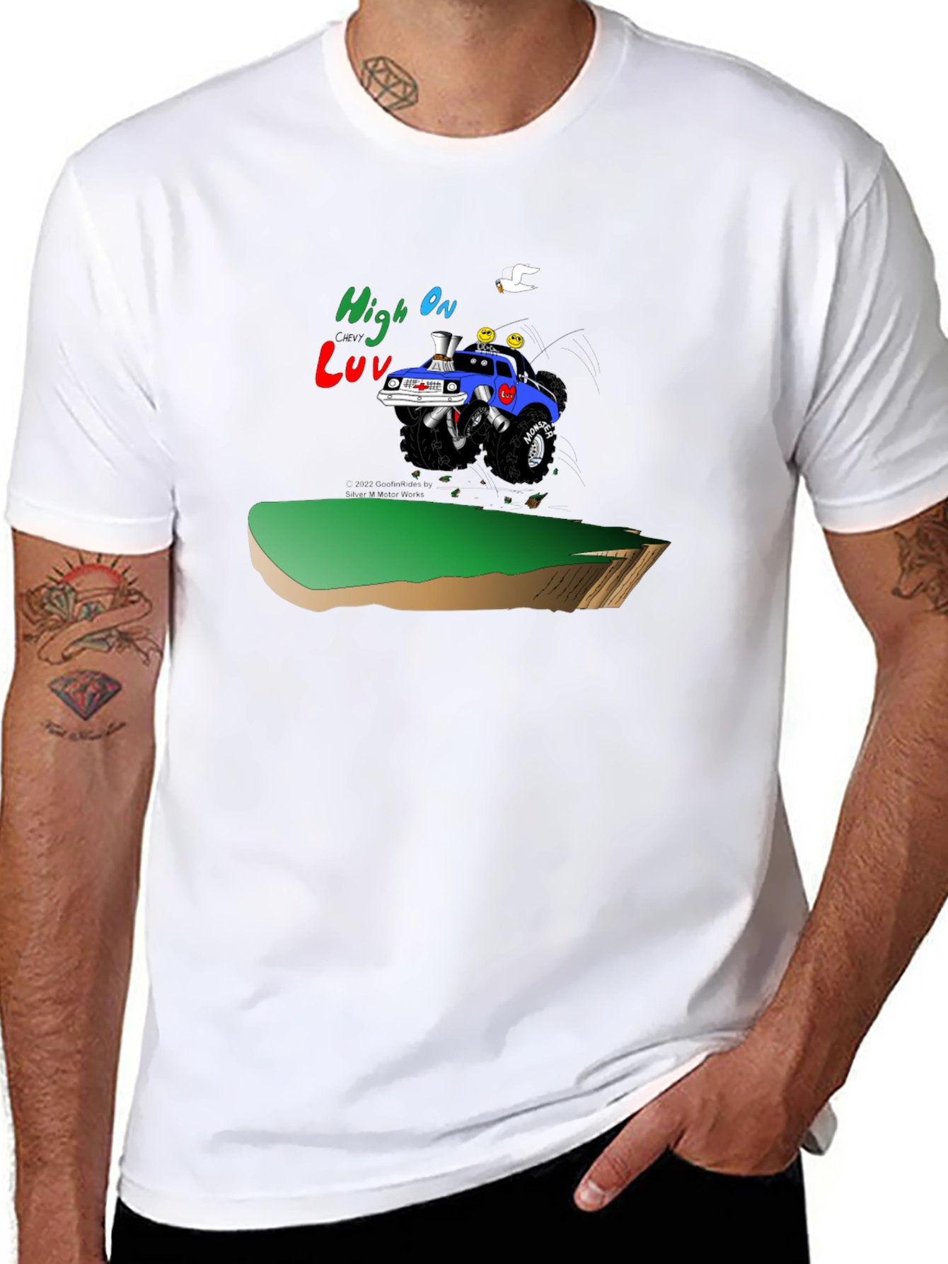 High On Luv Monster Truck Black T-Shirt