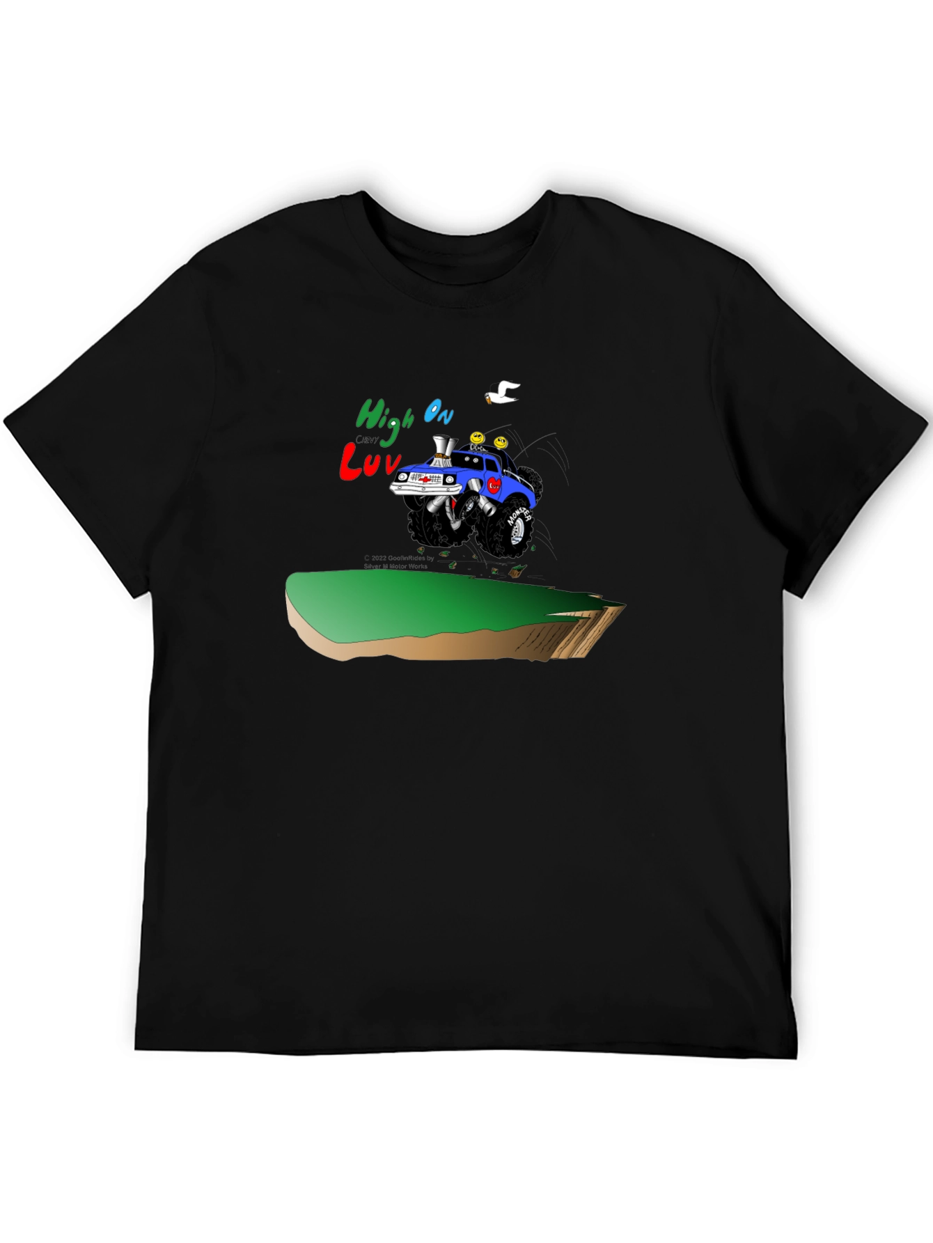 High On Luv Monster Truck Black T-Shirt