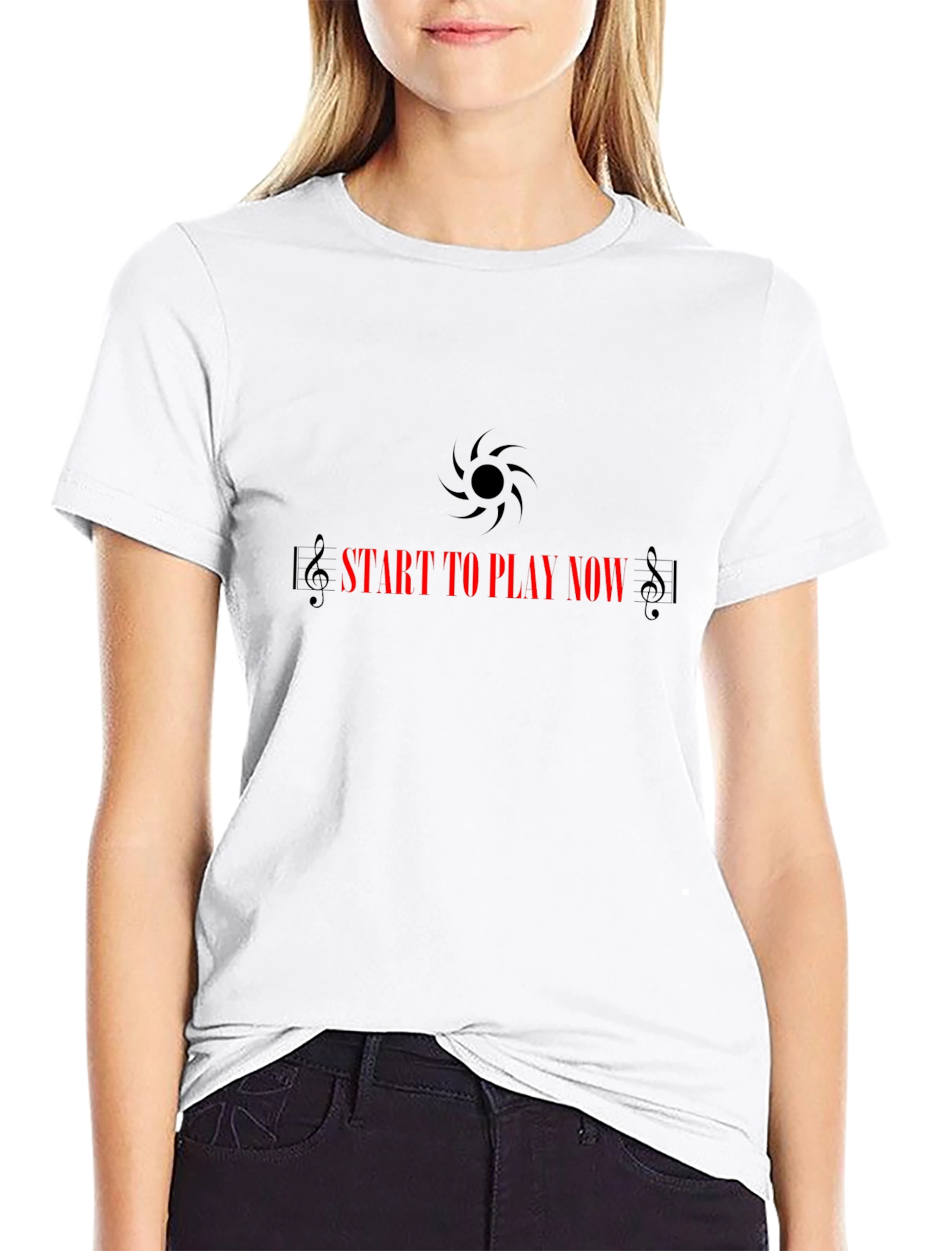 Start to Play Now Black T-Shirt