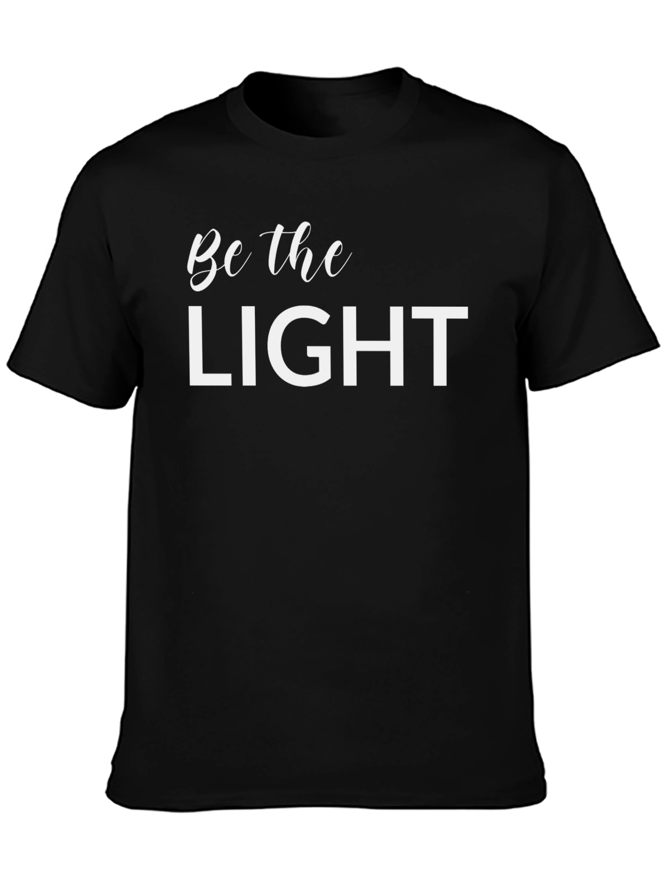 Be the Light Graphic Tee - Black Cotton T-Shirt