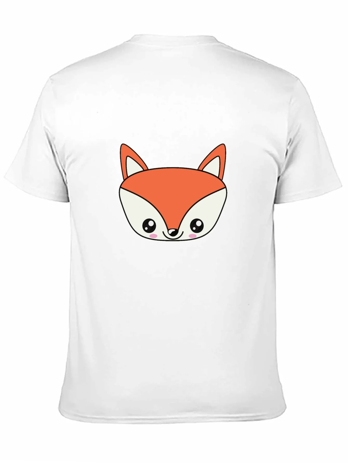 Cute Fox Graphic Black T-Shirt