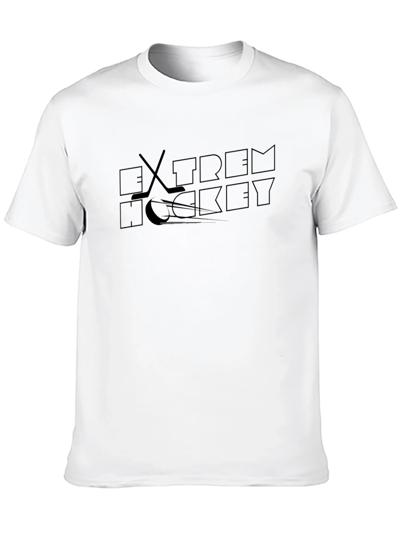 Extreme Hockey Graphic Tee - Black Cotton Blend