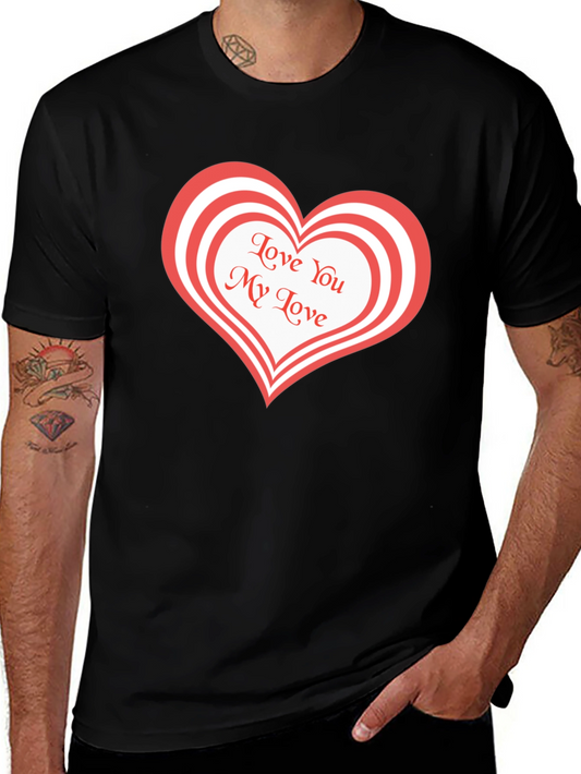 Love You My Love Black T-Shirt