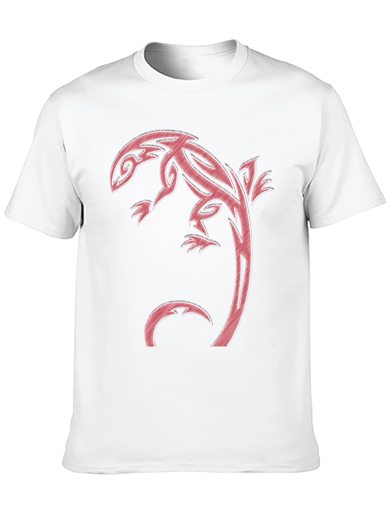 Tribal Lizard Graphic T-Shirt - Black