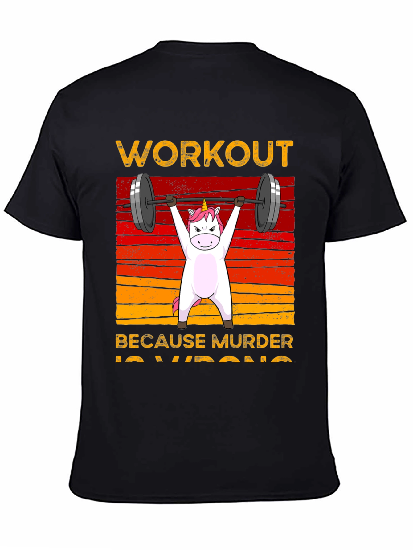 Unicorn Workout Black T-Shirt