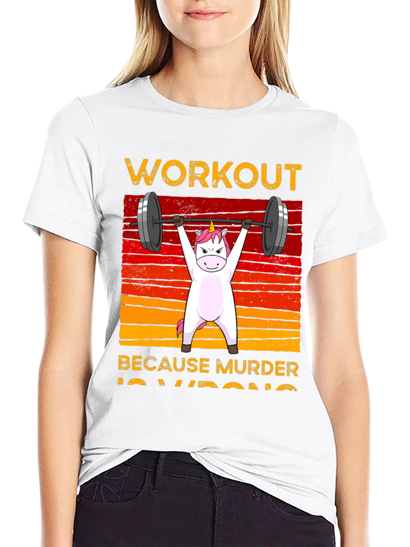 Unicorn Workout Black T-Shirt