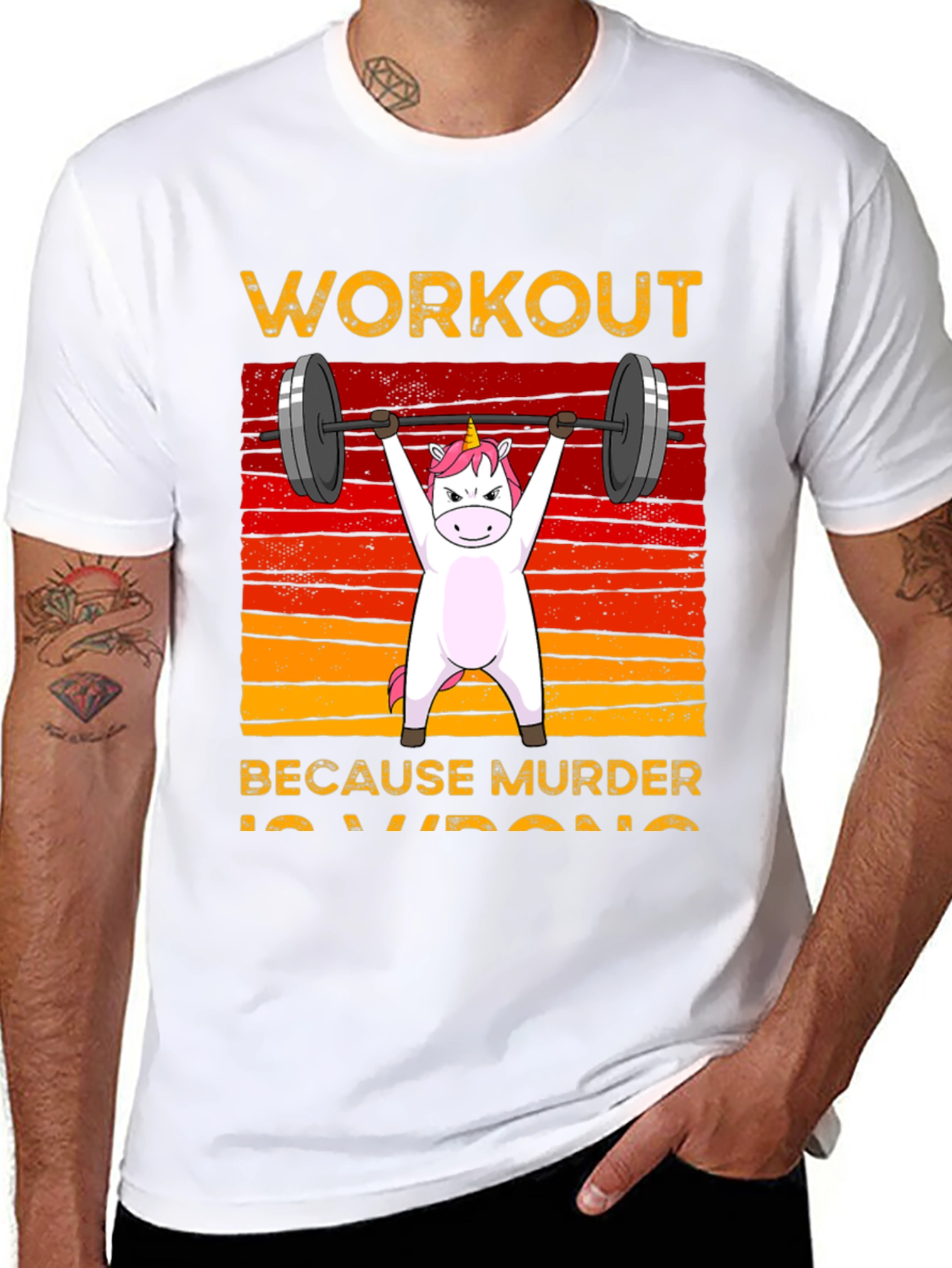 Unicorn Workout Black T-Shirt