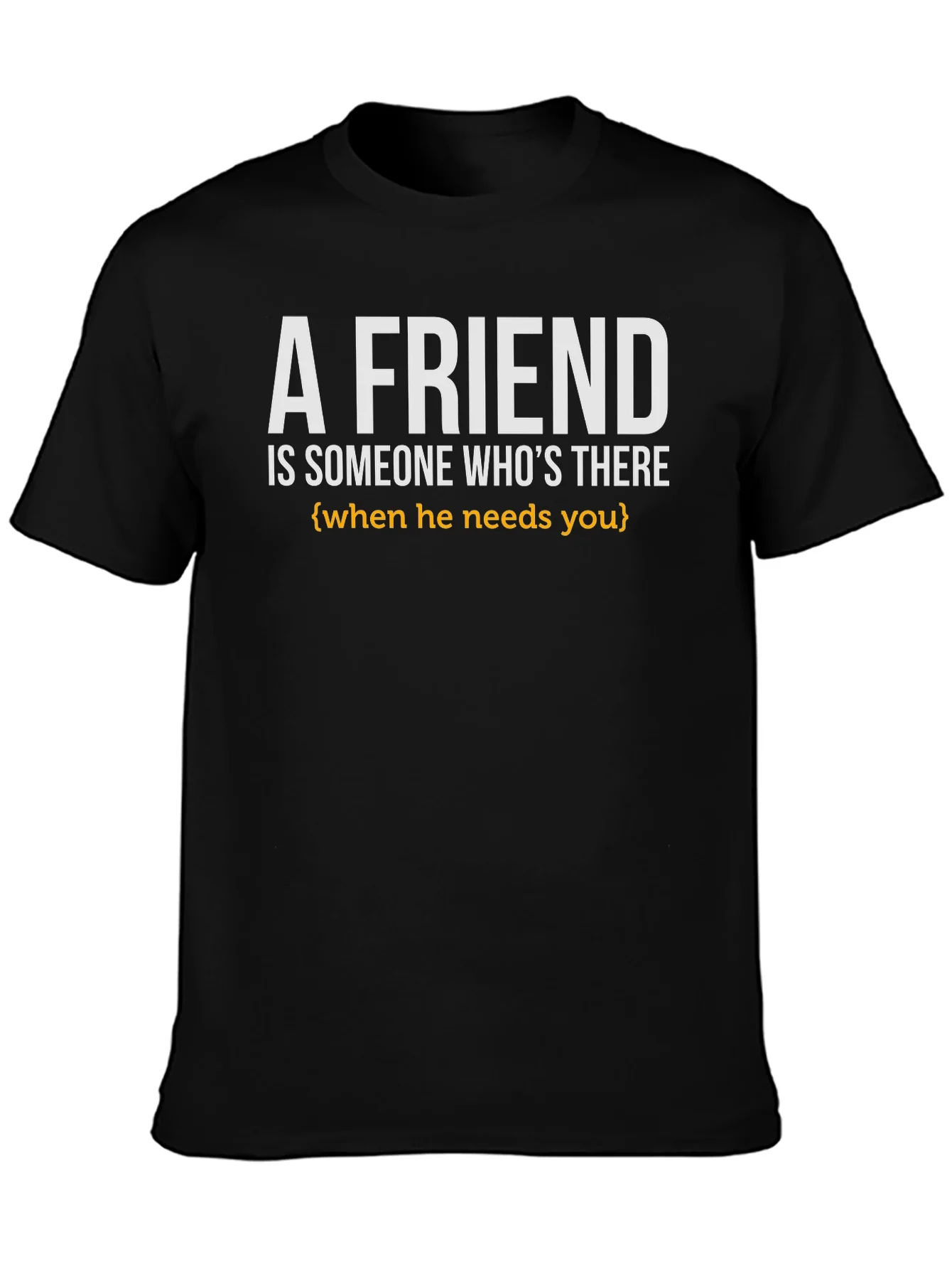 A Friend Graphic T-Shirt Black