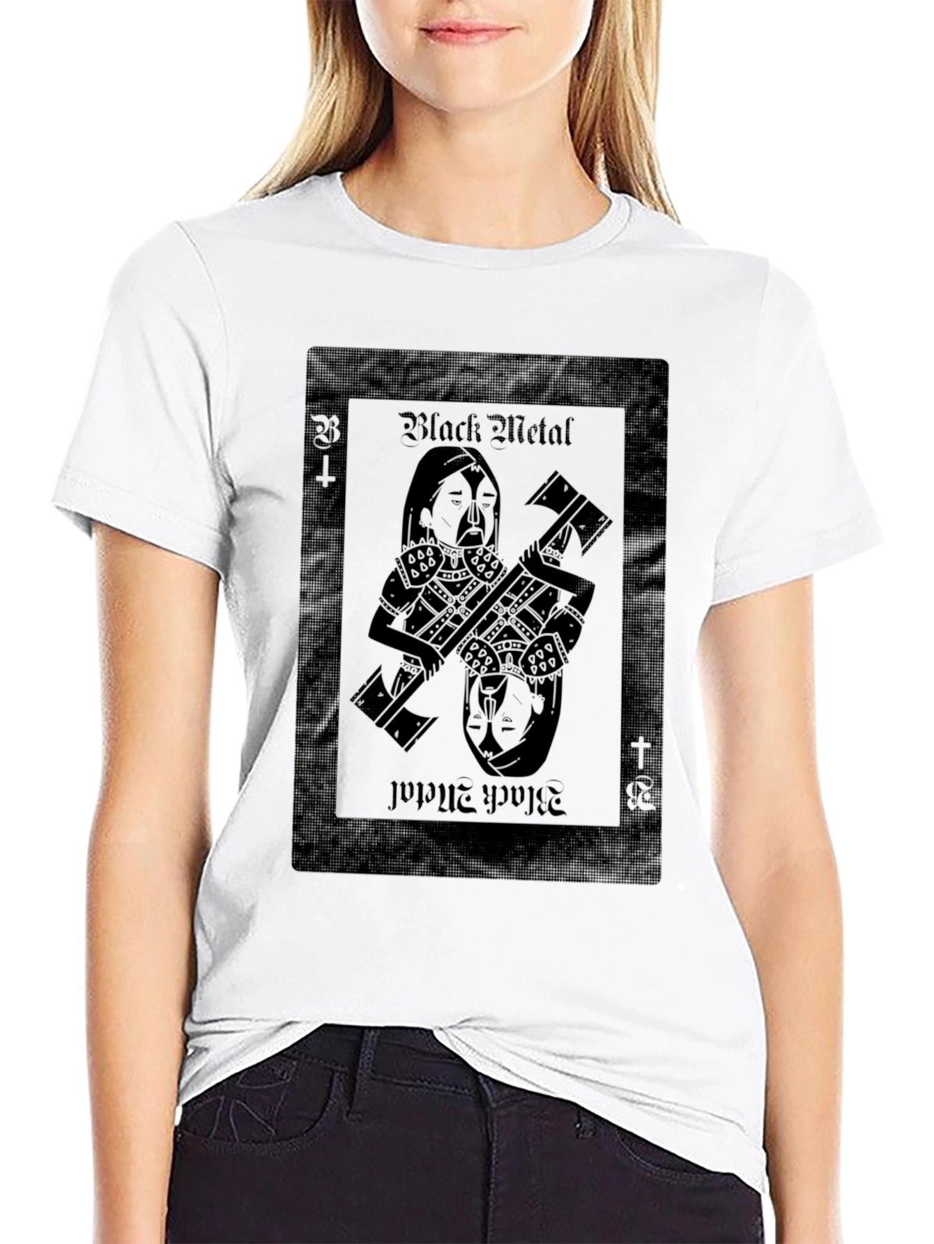 Black Metal Card T-Shirt - Dark Aesthetic Tee