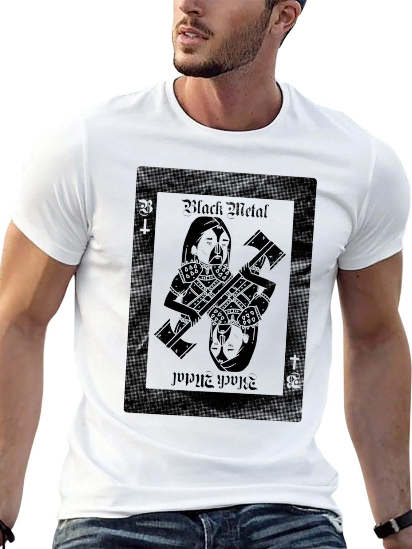 Black Metal Card T-Shirt - Dark Aesthetic Tee