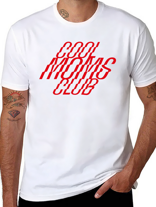 Cool Moms Club Graphic Tee - Trendy Black T-Shirt