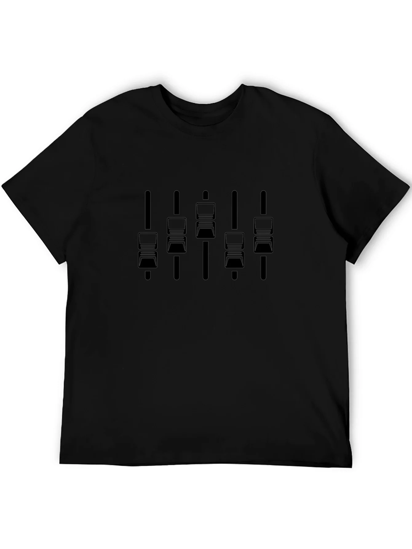 DJ Mixer Console Black Graphic T-Shirt
